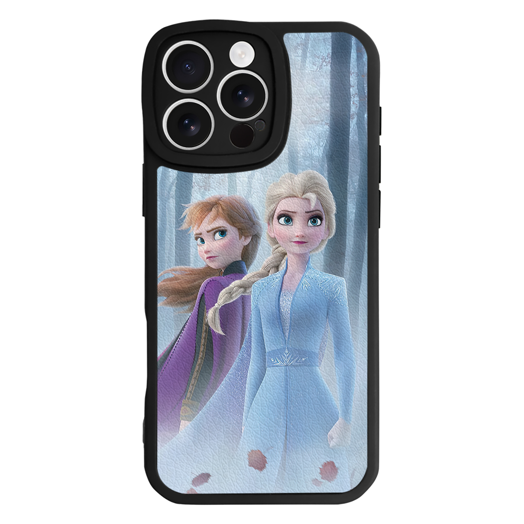（画像用） アナと雪の女王 アンナ エルサ Frozen Anna Elsa 【iPhone 16シリーズ対応】シリコンスマホケース（レザー調） 材質：シリコン